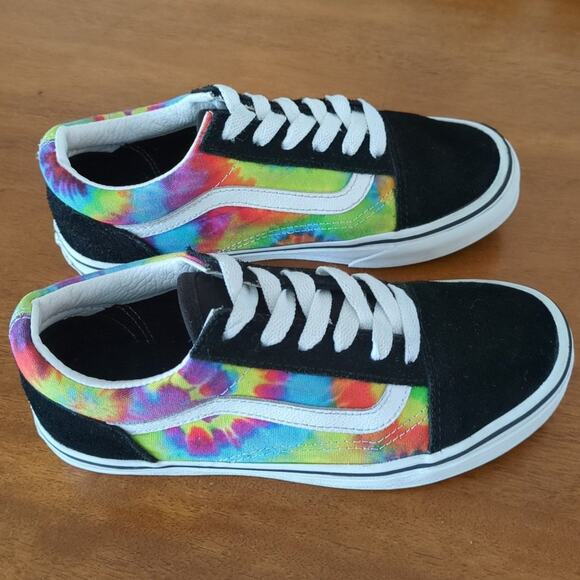 Vans Old Skool Kids 'Spiral Tie Dye' size 1.5 - Picture 1 of 6